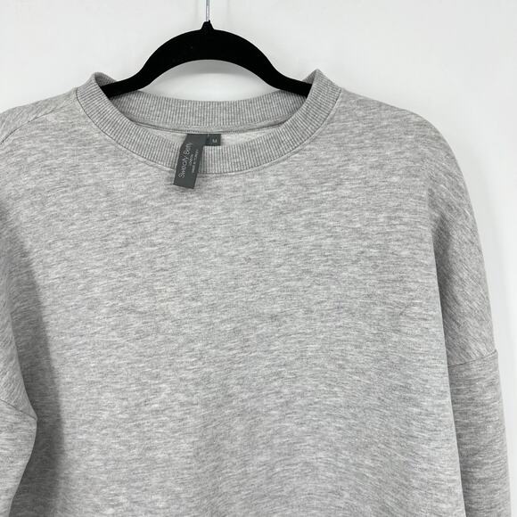 Sweaty Betty Gray Crop Crewneck Sweatshirt Women's Medium - Picture 4 of 8